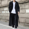 Double-Breasted Trenchcoat met Riem voor Heren - Zwart