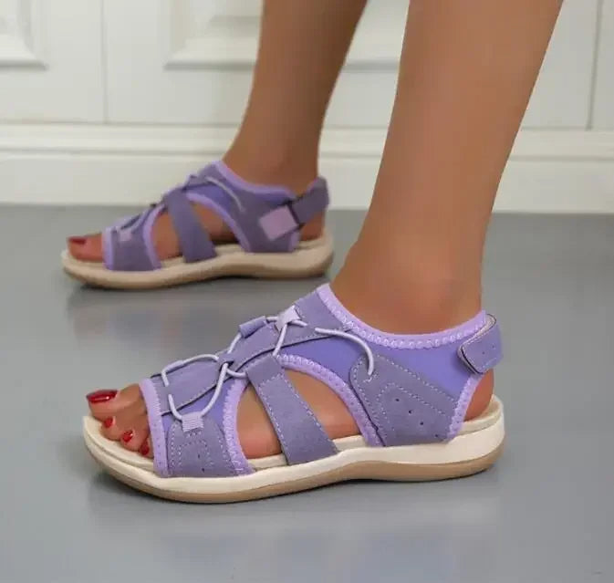 Leah | Open Teen Sandalen met Verstelbare Gespen voor Dames