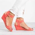 Blokhak Open Teen Sandalen met Verstelbare Gespen voor Dames