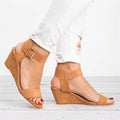 Blokhak Open Teen Sandalen met Verstelbare Gespen voor Dames