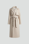 Dubbel Geregen Trenchcoat met Riemlus voor Dames - View 2