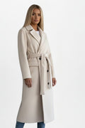 Dubbel Geregen Trenchcoat met Riemlus voor Dames - View 3