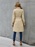 Trenchcoat met Dubbele Knopenrij en Riem voor Dames - View 2