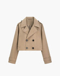 Dubbele Rij Cropped Trenchcoat voor Dames