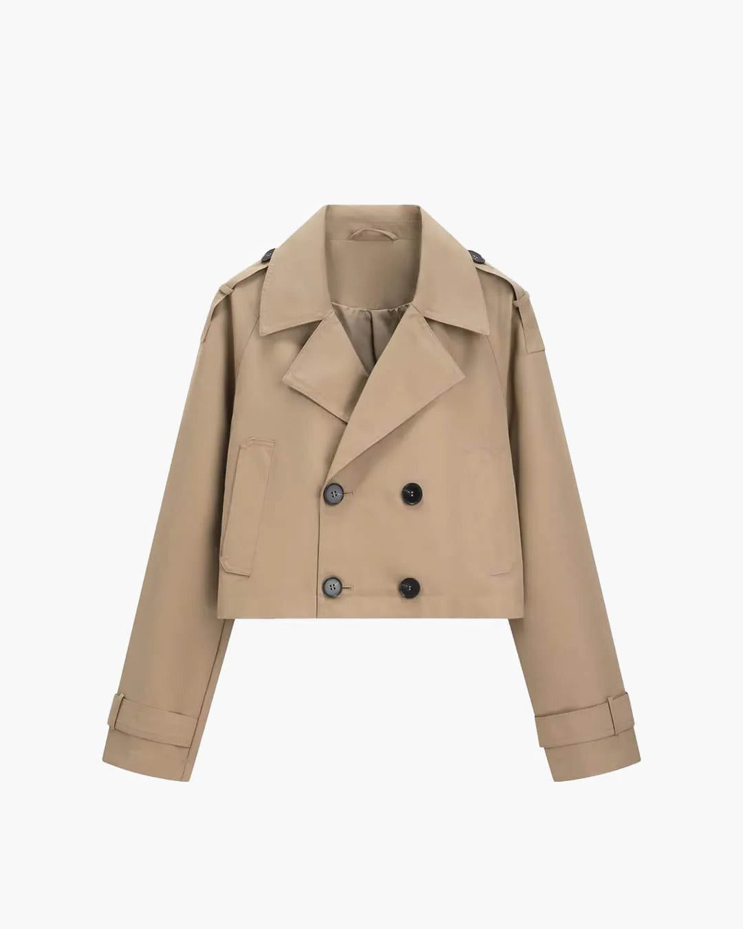 Dubbele Rij Cropped Trenchcoat voor Dames