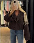 Dubbele Rij Cropped Trenchcoat voor Dames - View 9