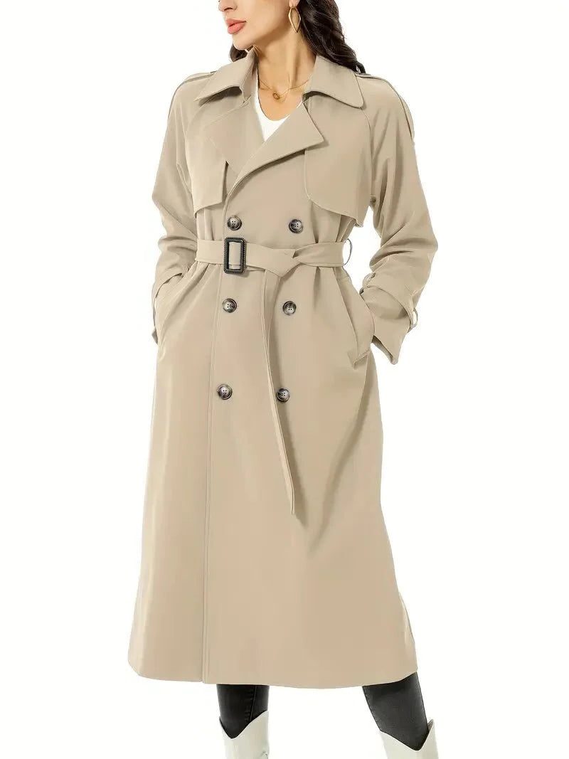 Trenchcoat met Dubbele Knopenrij en Tailleband voor Dames