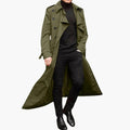 Dubbele Rij Trenchcoat voor Heren - Groen