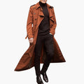 Dubbele Rij Trenchcoat voor Heren - Oranje