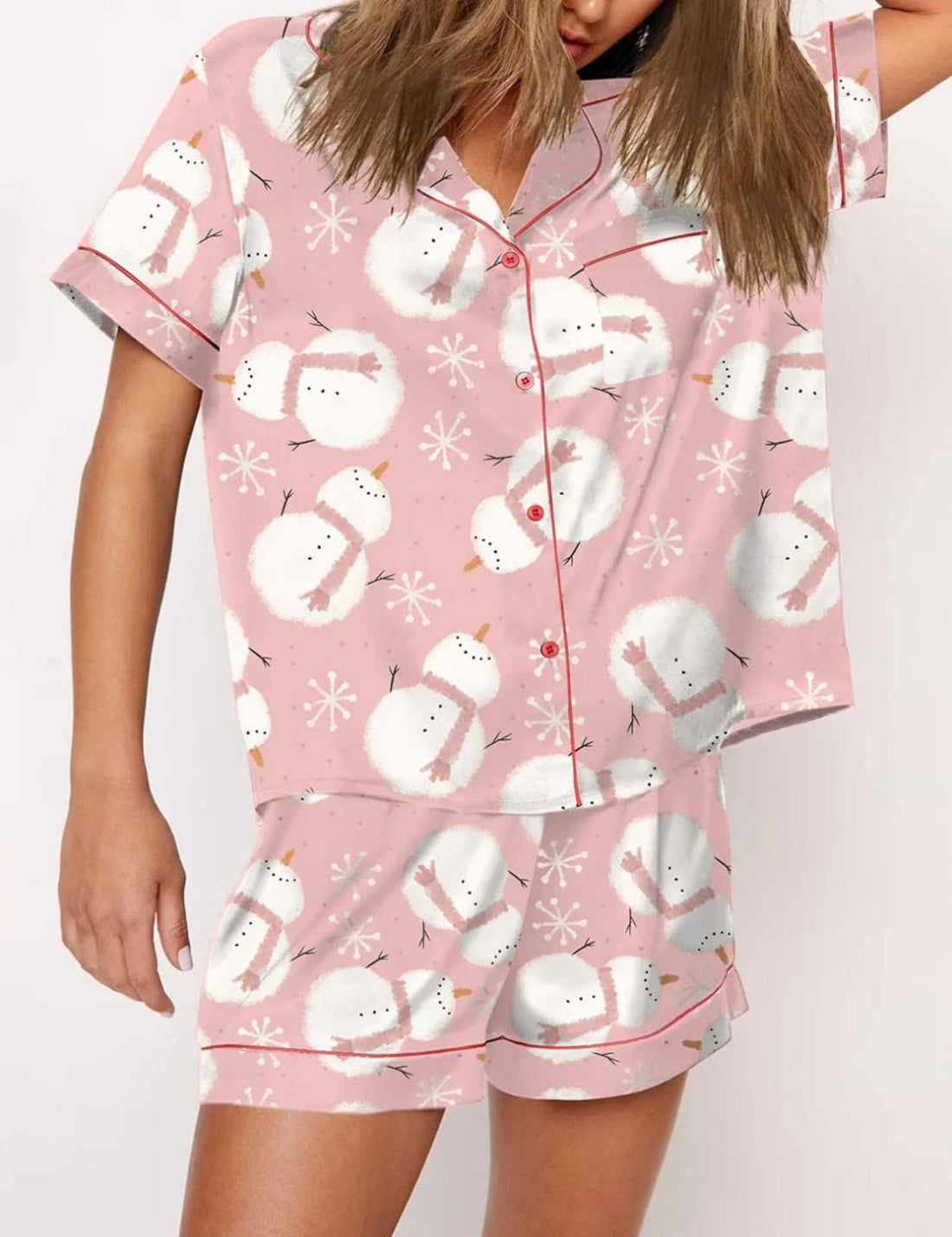 Feestelijke Kerst Pyjama Set met Patroon voor Dames