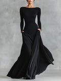 Mouwloze Maxi Jurk met Geplooid Detail voor Dames