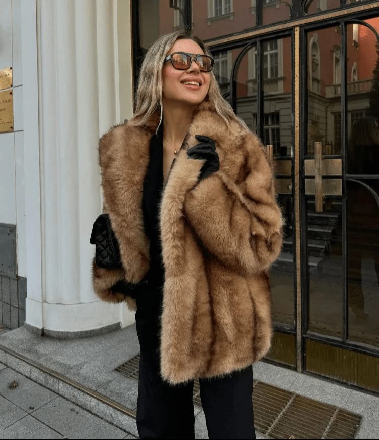 Faux Fur Lange Jas voor Dames