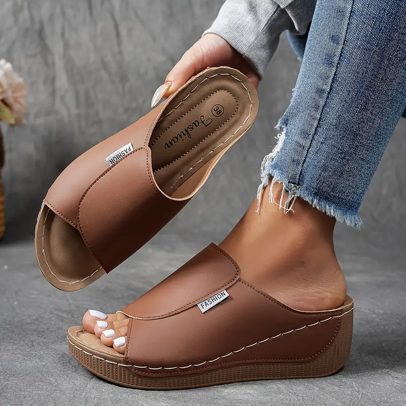 Slippers met Open Teen en Brede Band voor Dames