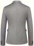 Slim Fit Double-Breasted Driedelig Pak Set voor Heren