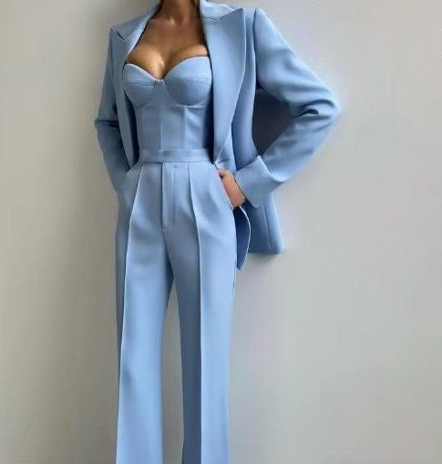 Flared Broekpak met Hoge Taille voor Dames - View 4