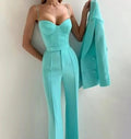 Flared Broekpak met Hoge Taille voor Dames - View 6