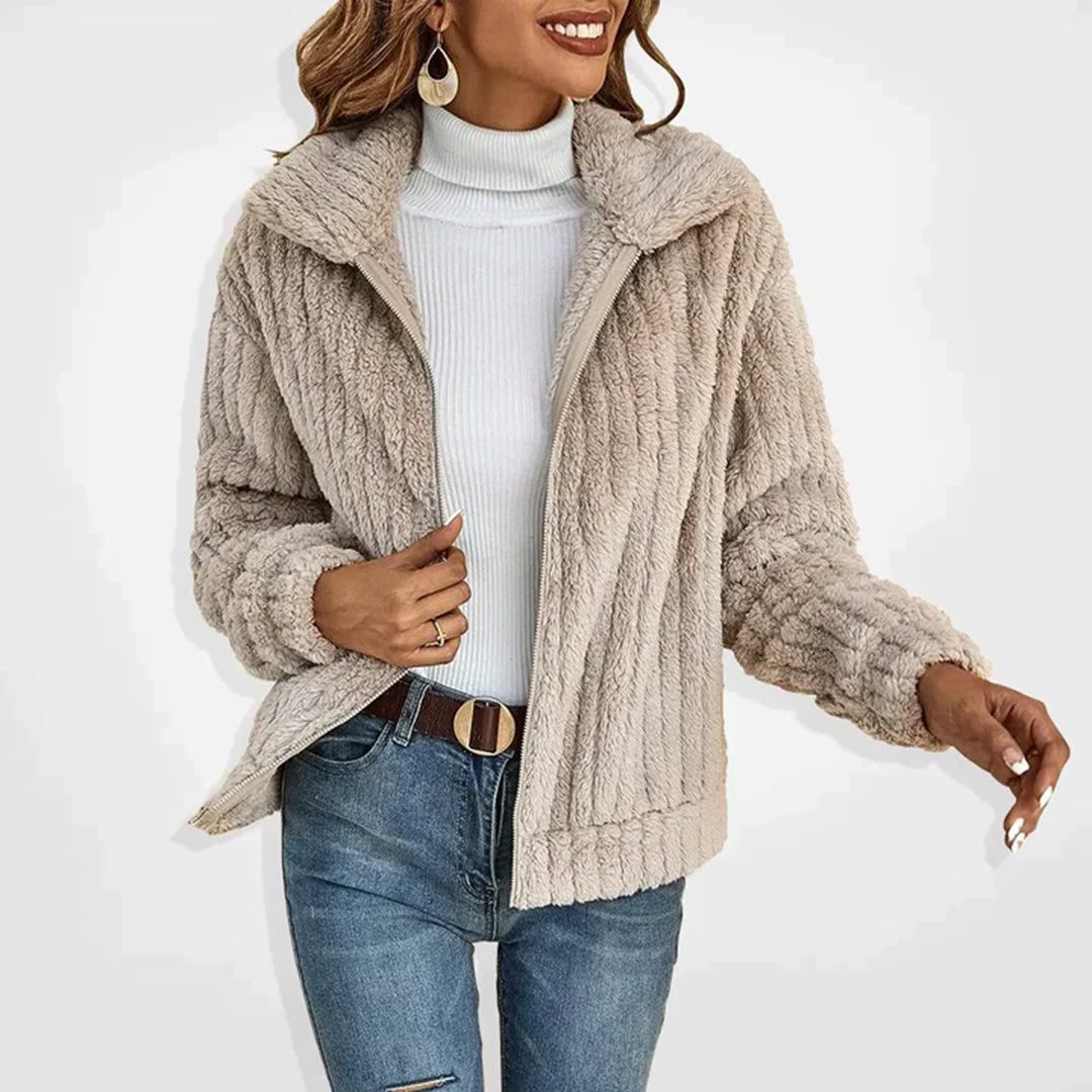 Fleece Cardigan met Opstaande Kraag voor Dames