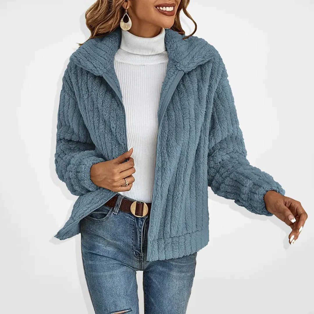 Fleece Cardigan met Opstaande Kraag voor Dames