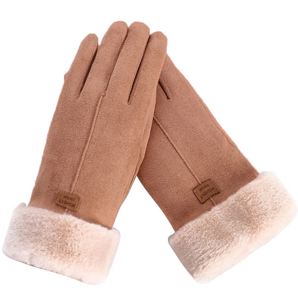 Fluffy Gevoerde Touchscreen Handschoenen voor Dames - View 6