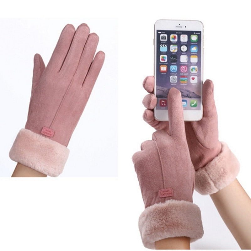 Fluffy Gevoerde Touchscreen Handschoenen voor Dames - View 14