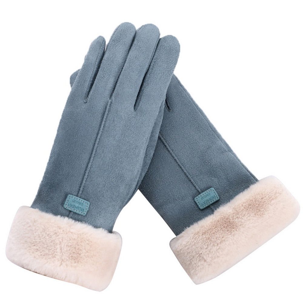 Fluffy Gevoerde Touchscreen Handschoenen voor Dames