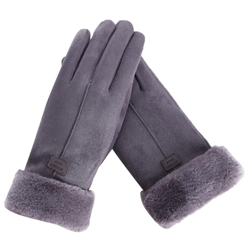 Fluffy Gevoerde Touchscreen Handschoenen voor Dames - View 3
