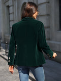 Fluwelen Blazer met Gouden Knoppen voor Dames - View 2
