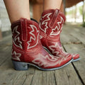Geborduurd Cowboy Laarzen met Snip Neus voor Dames