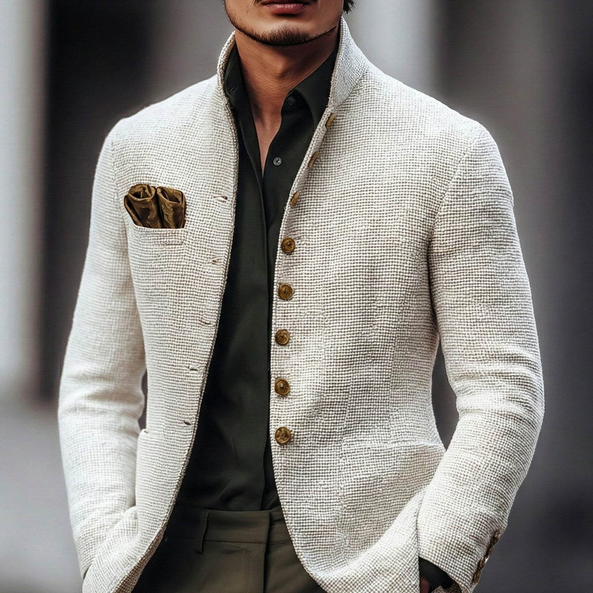 Gebreide Cardigan met Knoopsluiting voor Heren
