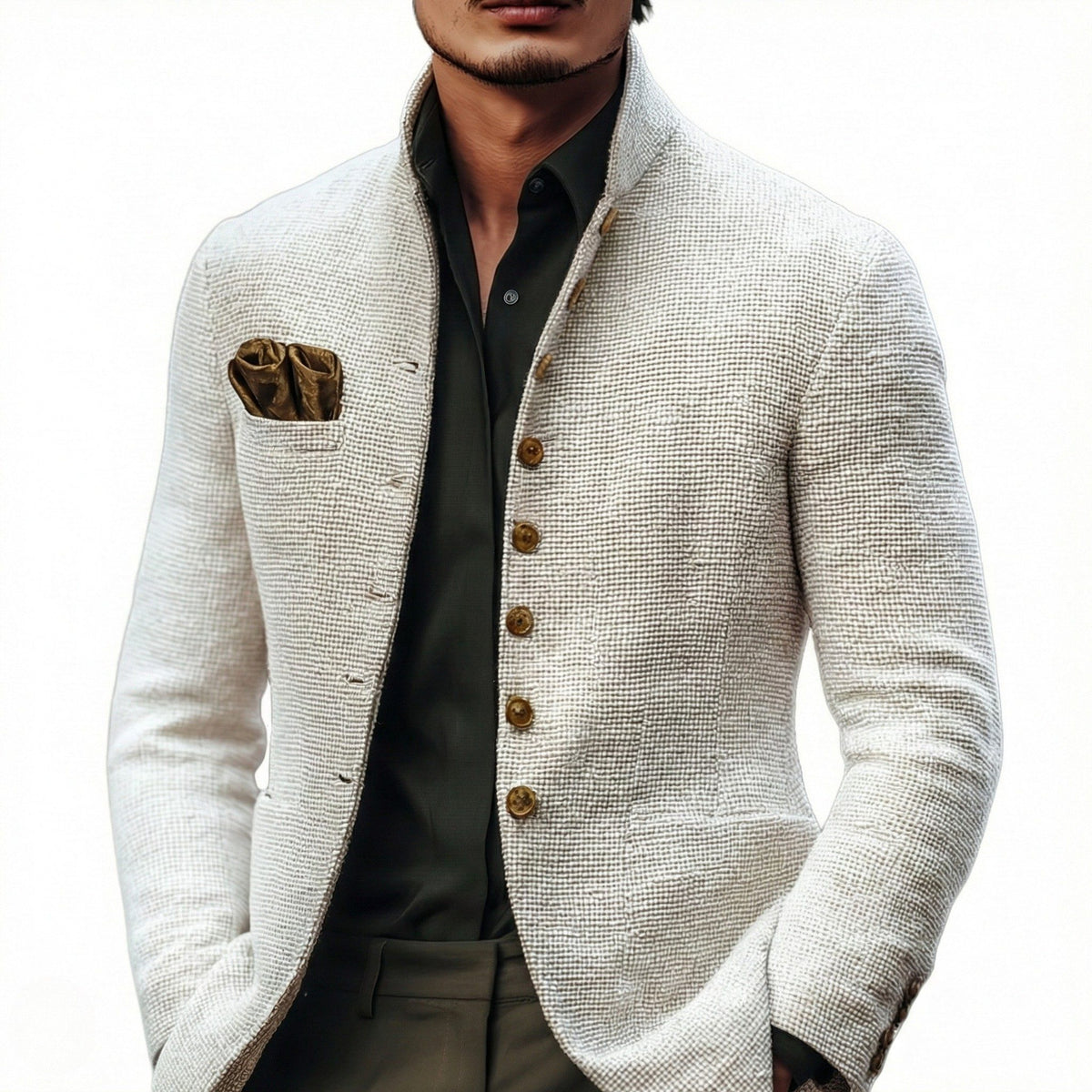 Gebreide Cardigan met Knoopsluiting voor Heren - View 2