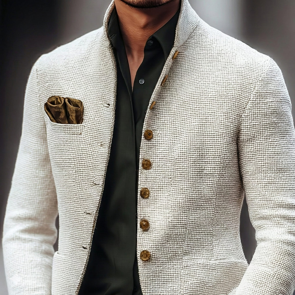 Gebreide Cardigan met Knoopsluiting voor Heren - View 5
