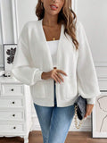 Gebreide Cardigan met Lange Mouwen en Steekzakken voor Dames - View 11