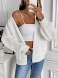 Gebreide Cardigan met Lange Mouwen en Steekzakken voor Dames - View 9
