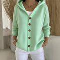 Gebreide Cardigan met Lange Mouwen voor Dames - Groen
