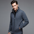 Gebreide Cardigan met Opstaande Kraag voor Heren - View 7