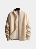 Gebreide Cardigan met Ritssluiting en Opstaande Kraag voor Heren - View 6