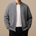 Gebreide Cardigan met Ritssluiting en Opstaande Kraag voor Heren - View 7