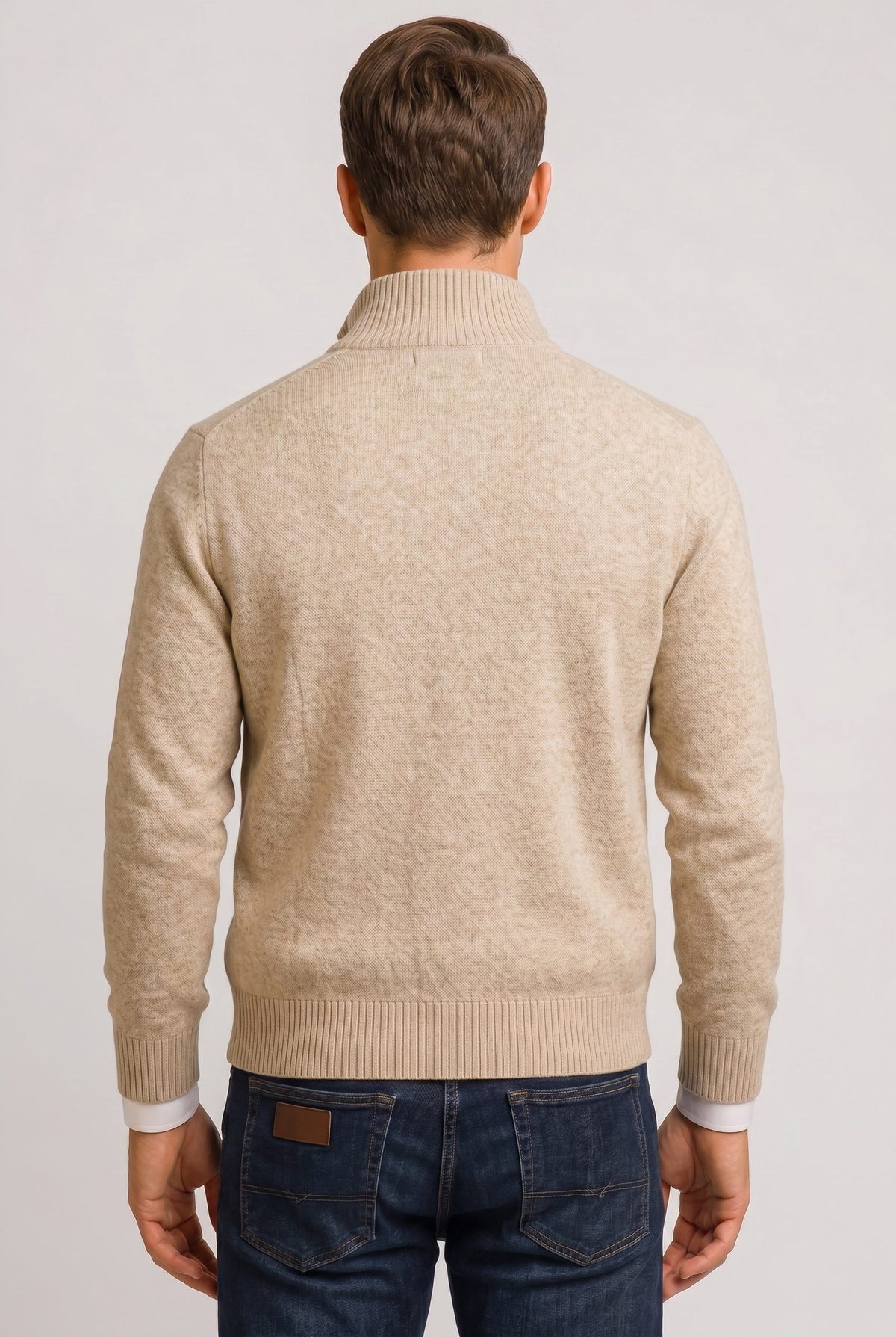 Gebreide Cardigan met Ritssluiting voor Heren - View 2