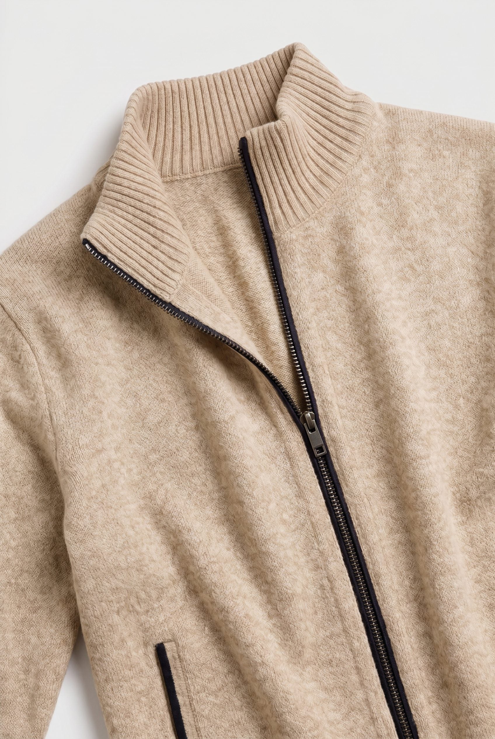 Gebreide Cardigan met Ritssluiting voor Heren - View 3