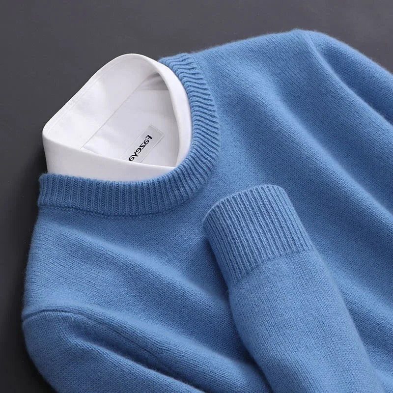 Gebreide Cashmere Trui met Ronde Hals voor Heren - View 6