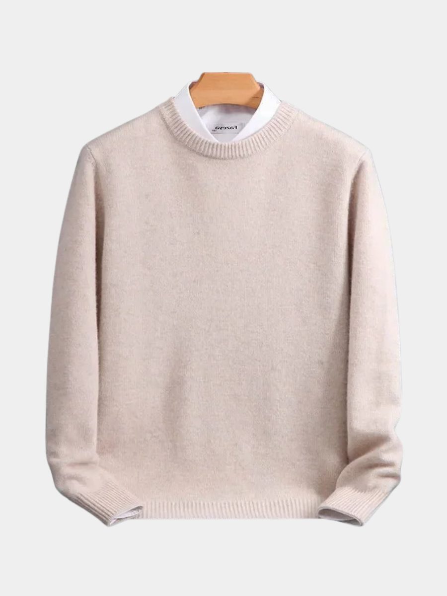 Gebreide Cashmere Trui met Ronde Hals voor Heren