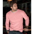 Gebreide Crew Neck Trui met Lange Mouwen voor Heren - Roze