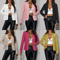 Gebreide Glitter Blazer met Reverskraag voor Dames