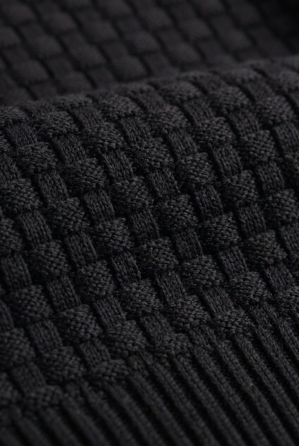 Gebreide Hoodie met Golfpatroon voor Heren - View 4