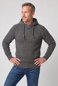 Gebreide Hoodie met Golfpatroon voor Heren - Donkergrijs