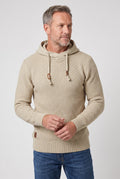 Gebreide Hoodie met Golfpatroon voor Heren - Khaki