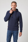 Gebreide Hoodie met Golfpatroon voor Heren - Blauw