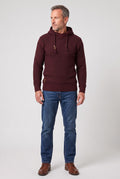 Gebreide Hoodie met Golfpatroon voor Heren - Rood