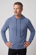 Gebreide Hoodie met Trekkoord voor Heren - Blauw