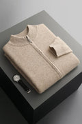 Gebreide Kasjmier Cardigan met Ritssluiting voor Heren - View 8